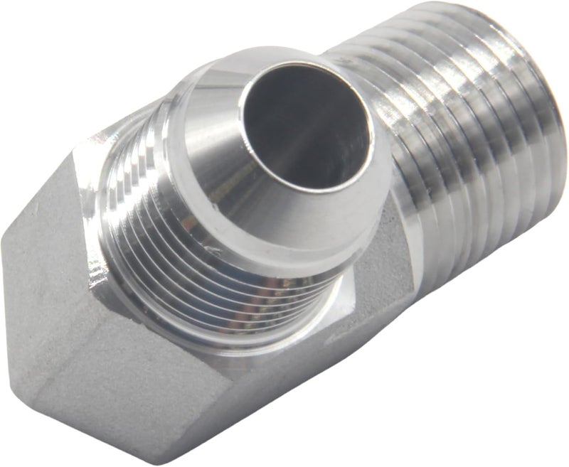 HFS (R) 1/2" Male NPT to 1/2" Male JIC Elbow 90° Flare Pipe Fitting 304 Stainless Steel (1/2" MNPT x 1/2" MJIC) - Image 4